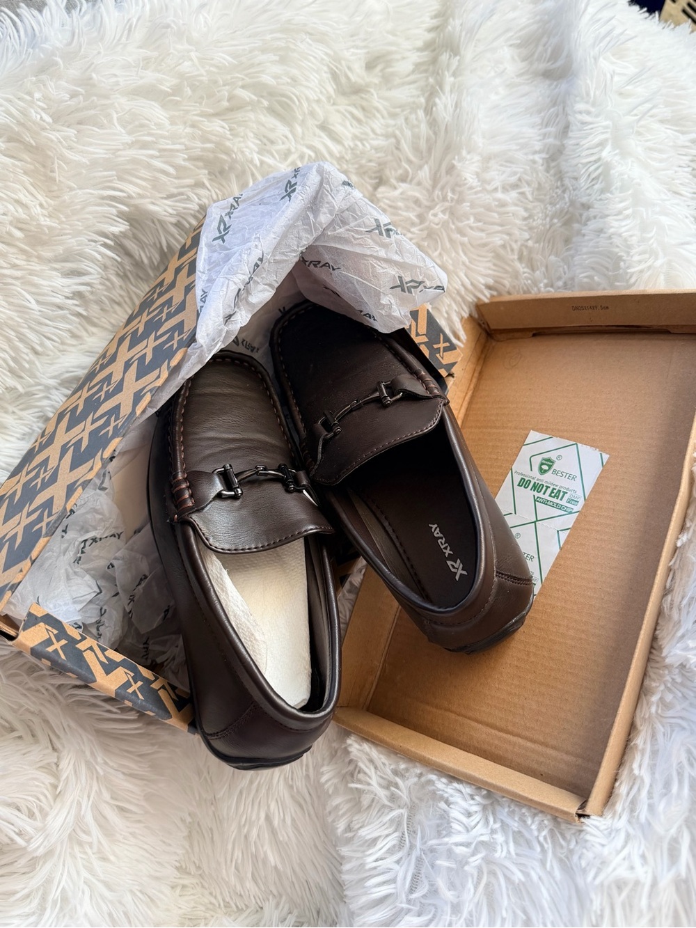 Kids Brown Dress Loafers with Bit Detail